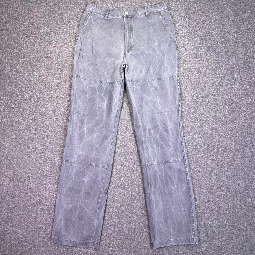 Grass Roots Pants Mens 33x35 Gray Marbled Cotton Utility‎ Workwear Straight Leg